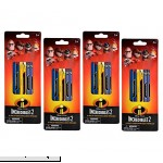 Disney 4-Pack Set 6-ct Pixar Incredibles 2 Wood #2 Pencils with Erasers 24 Total  B07CWDNLZS